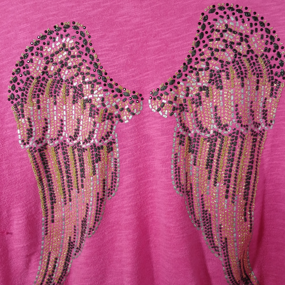 Disney Pink Long Sleeve Kids Top with Wing Design - Picture 2 of 7